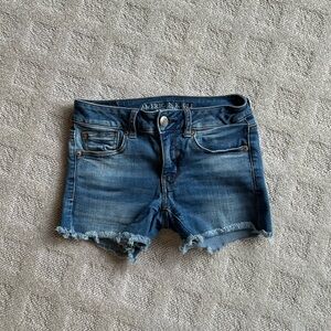 American Eagle Super Stretch Cut Off Jean Shorts